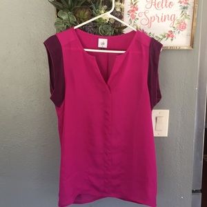 Pink sleeveless CAbi blouse